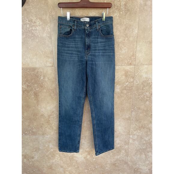 Abercrombie & Fitch Jeans Size 27 90s Straight Ultra High Rise Blue Denim - Picture 3 of 11